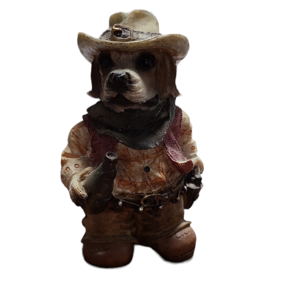 Beagle Dog Dressed As a Cowboy 5" Figurine